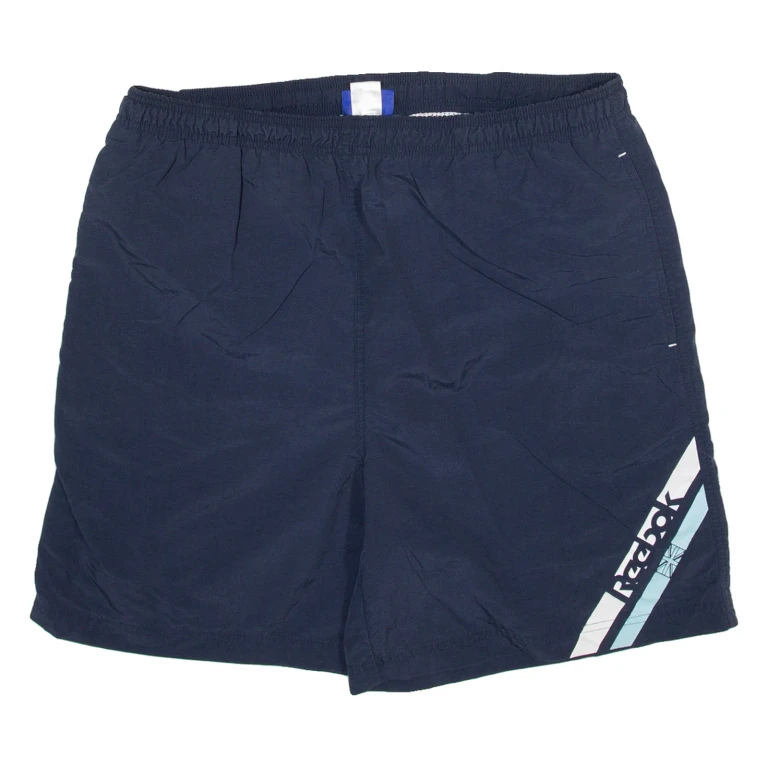 REEBOK Mesh Lined Mens Swimming Shorts Blue L W34