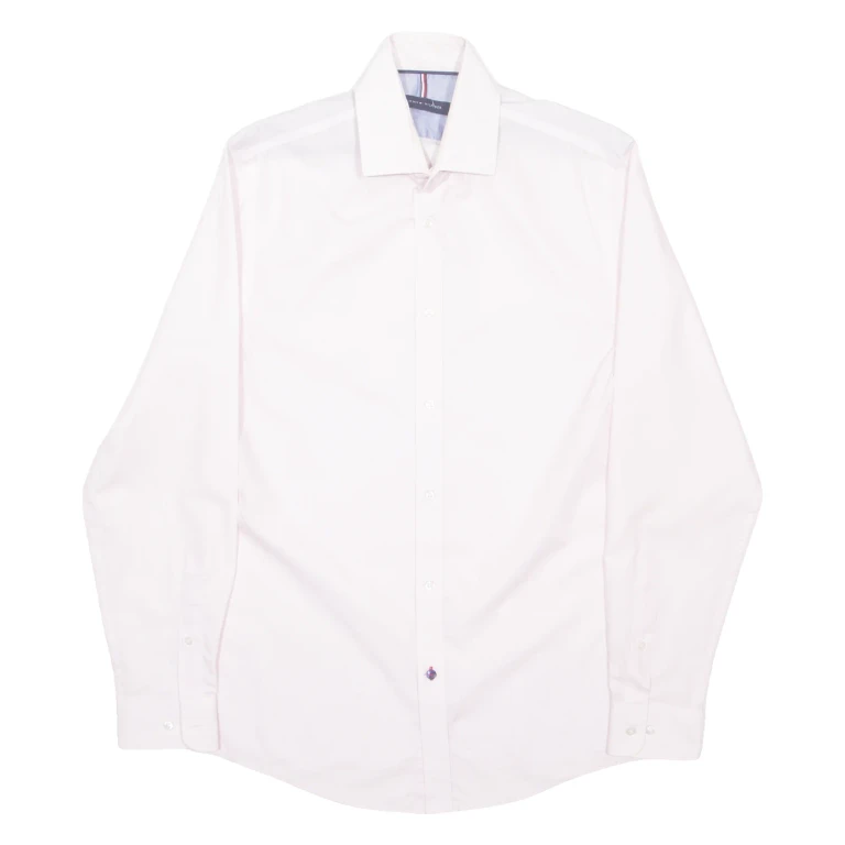TOMMY HILFIGER Mens Formal Shirt Pink Long Sleeve M
