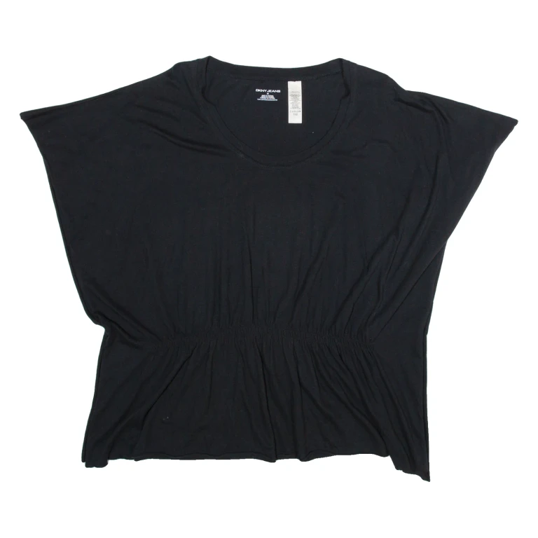 DKNY Jeans Oversized Womens Vest Black Sleeveless M