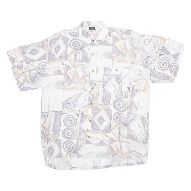 MODE MONSTER Mens Shirt Grey Crazy Pattern L