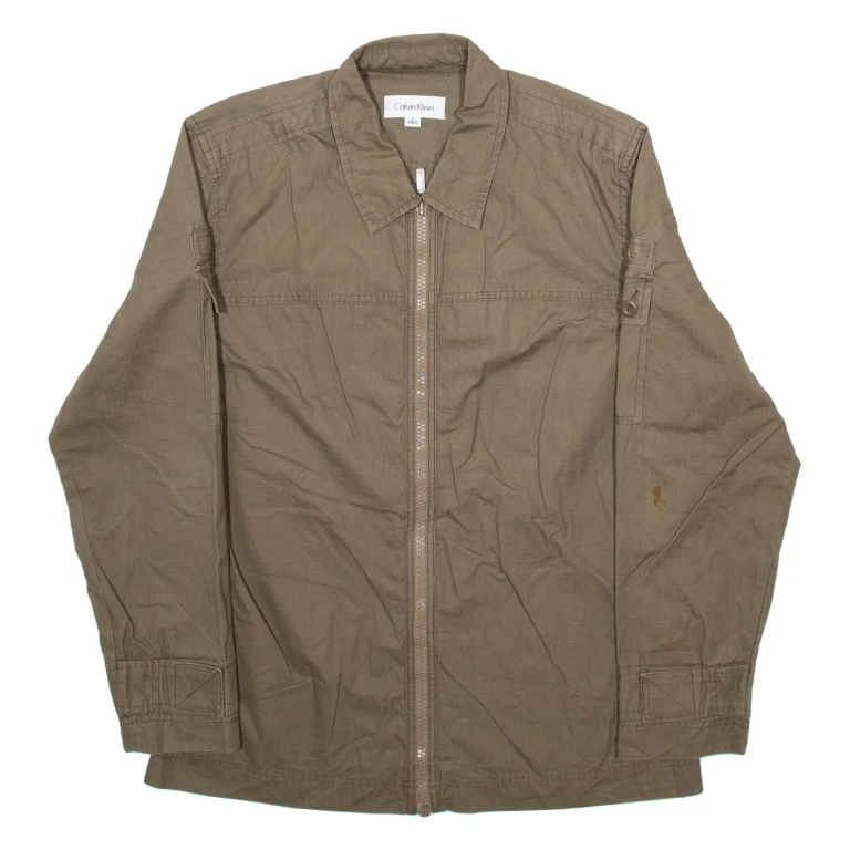 CALVIN KLEIN Mens Jacket Brown M