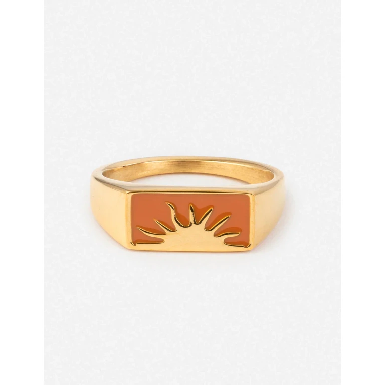 Sunrise Rectangular Signet Ring