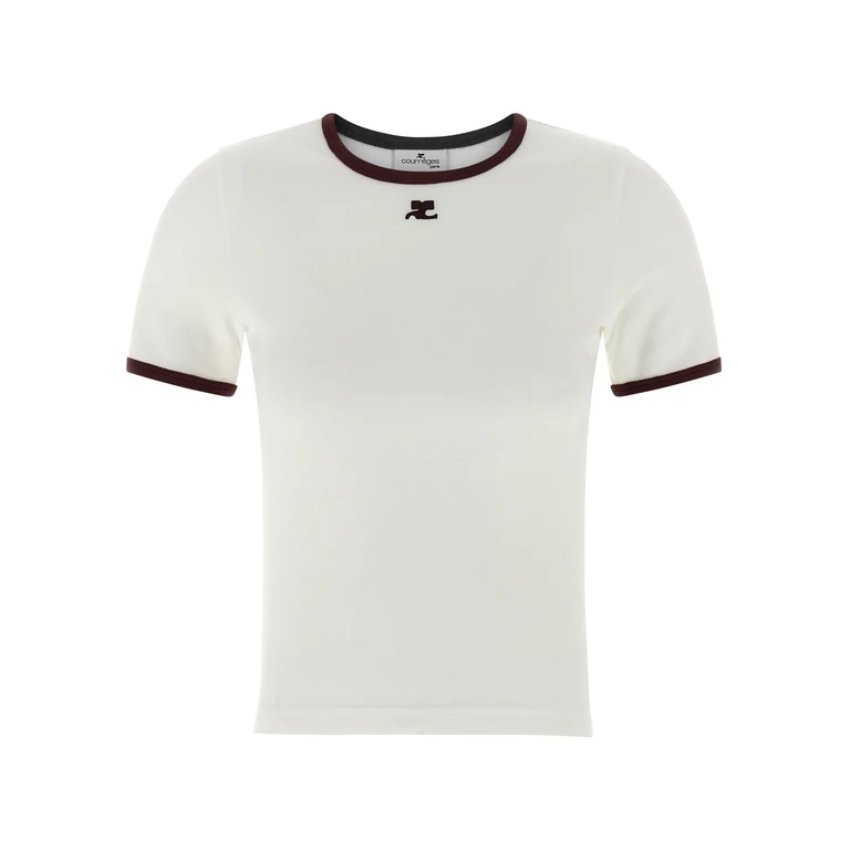 CourrèGes White Cotton T-Shirt - Women
