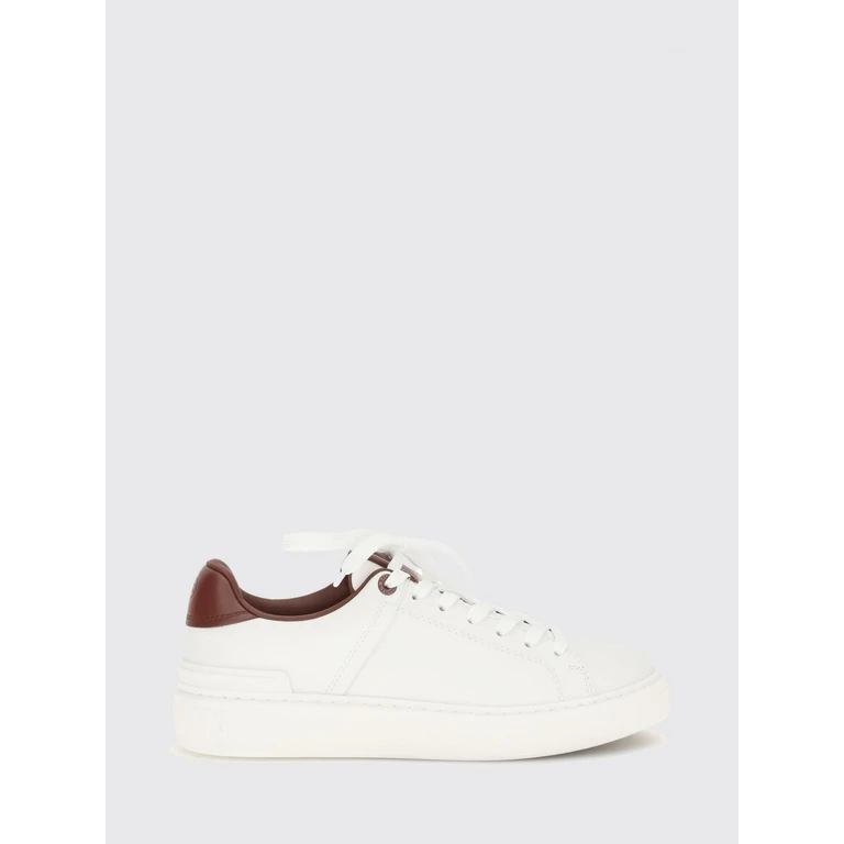 B-Court Smooth Leather Sneakers with Printed Logo (HN1VI690LVTRGYQ)