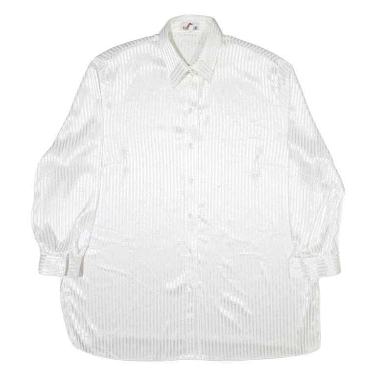PARK LANE Mens Plain Shirt White Long Sleeve XL