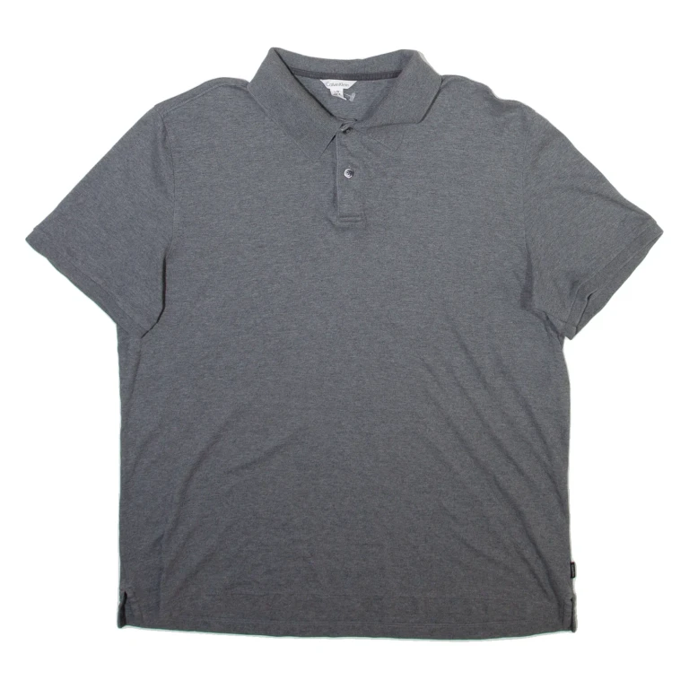 CALVIN KLEIN Mens Polo Shirt Grey L