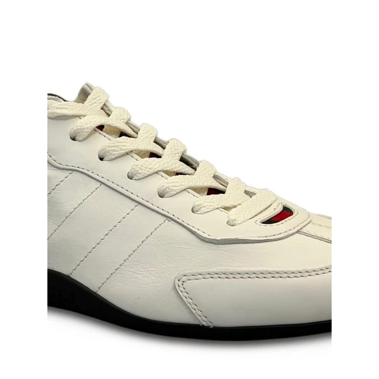 Gucci Web-detail Leather Sneakers