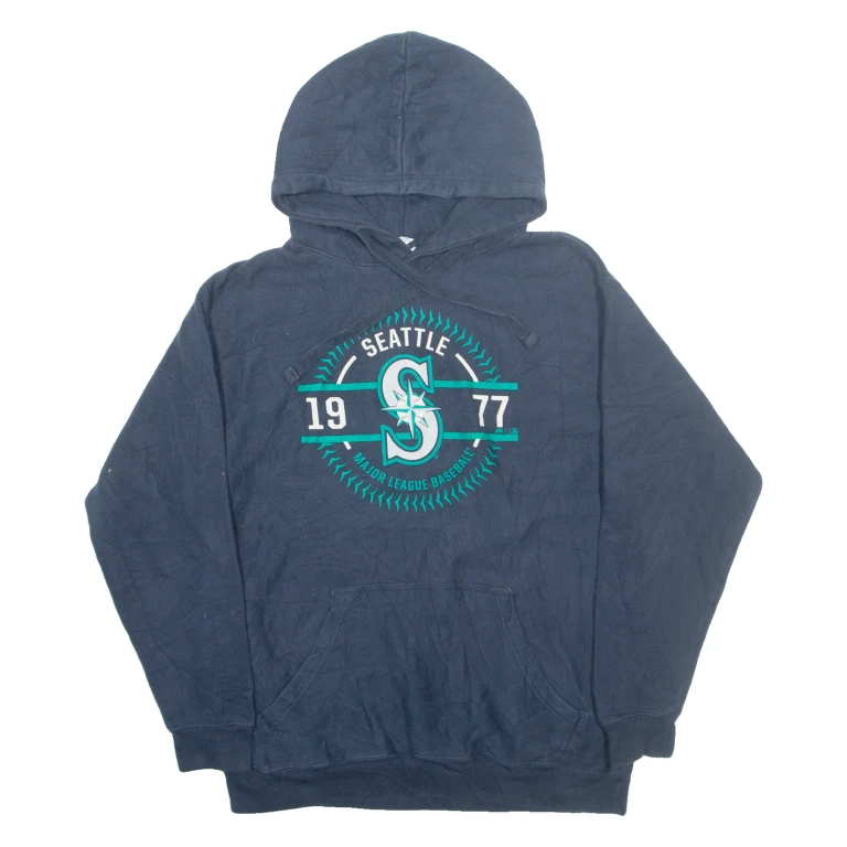 SPORT TEK Seattle Mens Blue Hoodie USA L