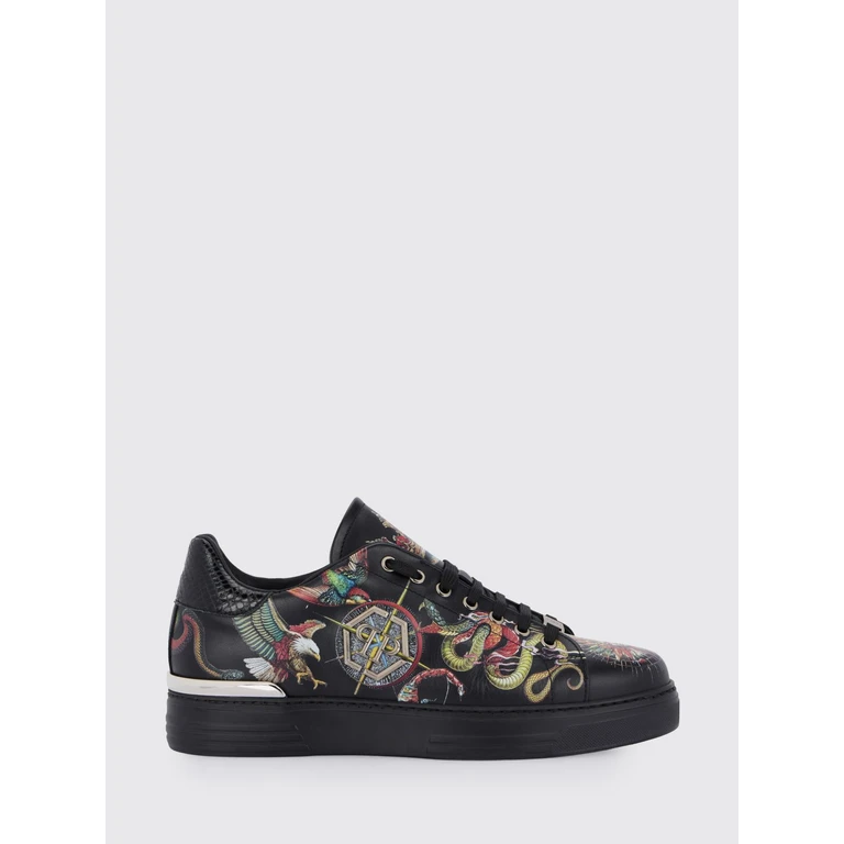 Low-Top Smooth Calfskin Leather Trainers with Side Hexagon Logo (SAFSUSC0902PLE005N02)