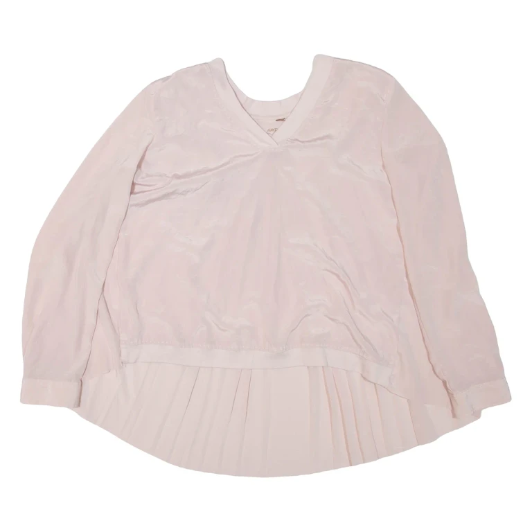 MARCCAIN SPORTS Womens Smock Top Pink Long Sleeve L