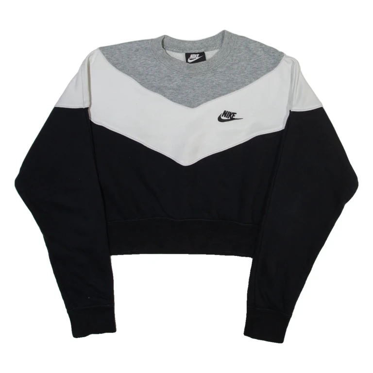NIKE Cropped Womens Sweatshirt Black M