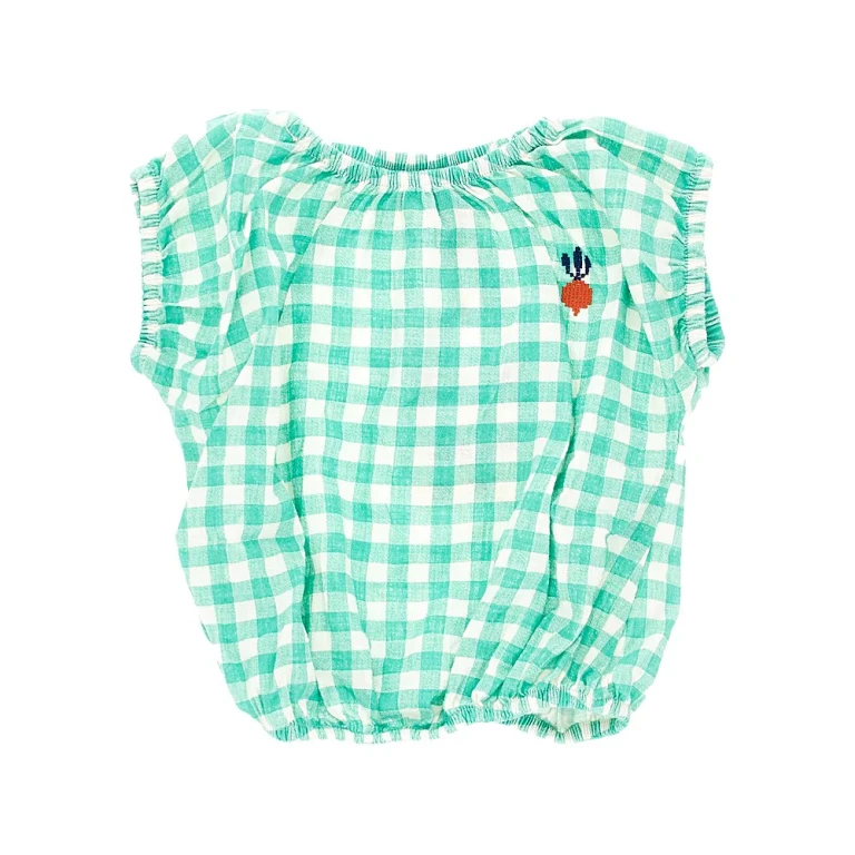 BOBO CHOSES Pixel Sugar Beet vichy blouse Kids 6M