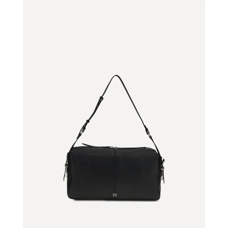 PINKO Large Keeper Shoulder Bag in new biker leather Female UNI