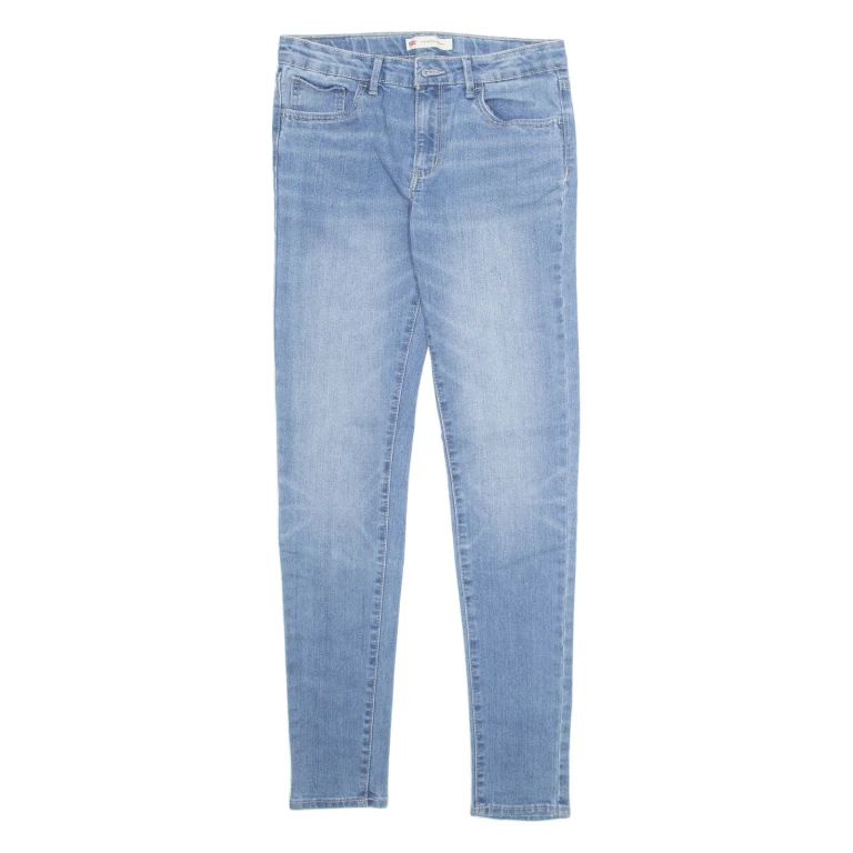 LEVI'S 710 Womens Jeans Blue Regular Skinny Stone Wash W28 L29