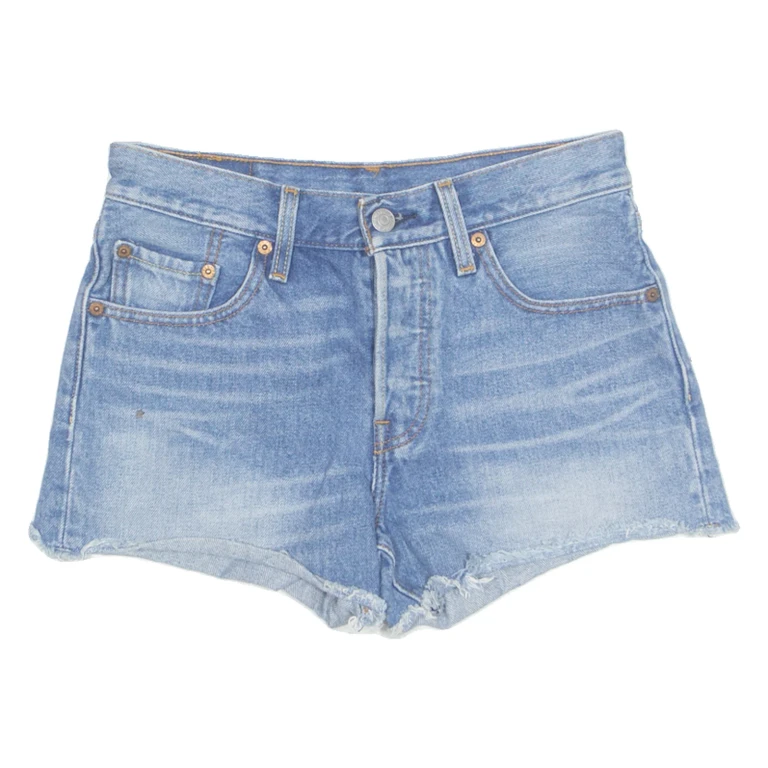 LEVI'S Cut Off Womens Denim Shorts Blue Relaxed S W27