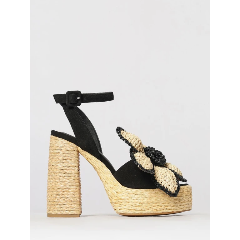 Heeled Sandal Woman color Black (1504BLACK)