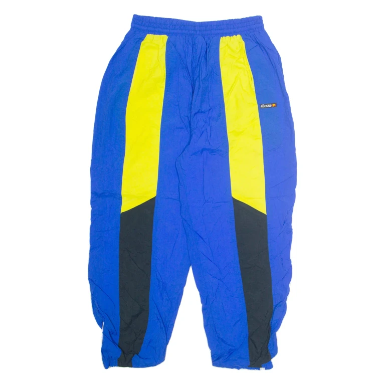 ELLESSE Mens Track Pants Blue Tapered XL W30 L26