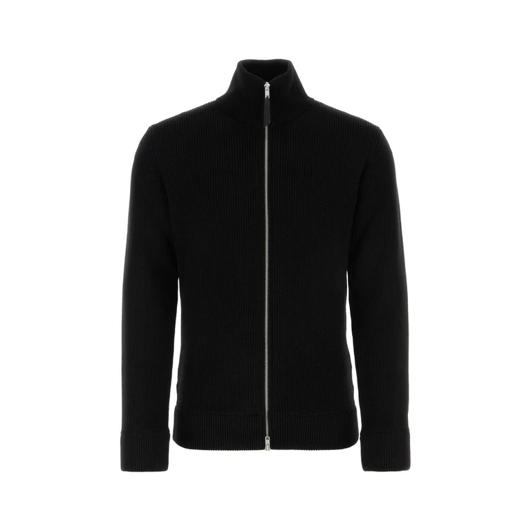Maison Margiela Black Cotton Blend Cardigan 900f Tessuto Primario: Cotone Lana Maglie - Men