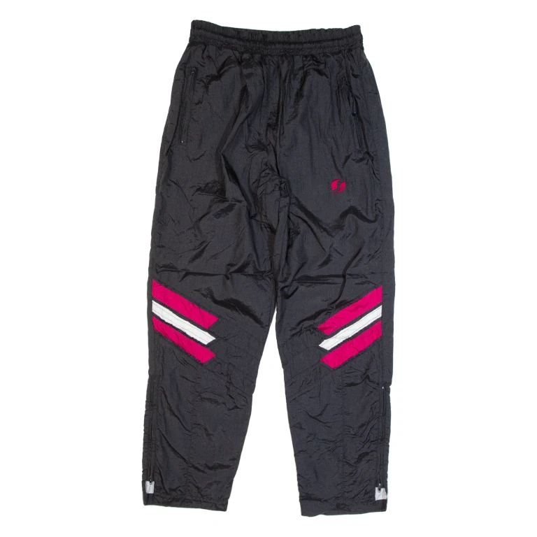 DEESSE Mens Track Pants Black Straight M W30 L30