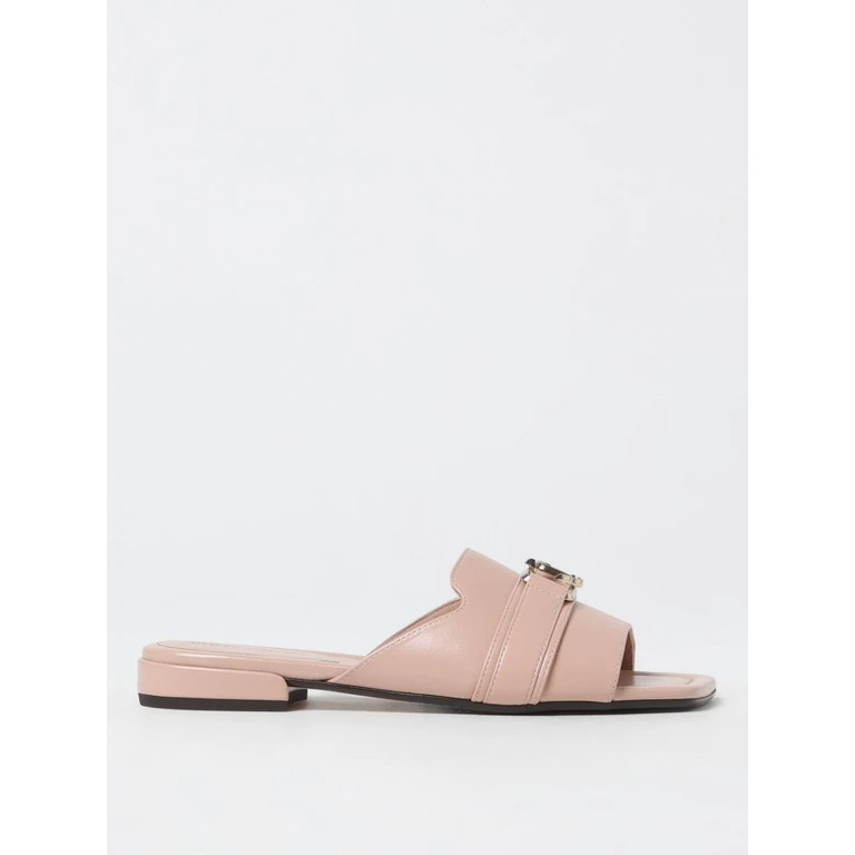 JIMMY CHOO Flat Sandal Woman color Pink (NAKOFLATMACARON/LIGHTGOLD)