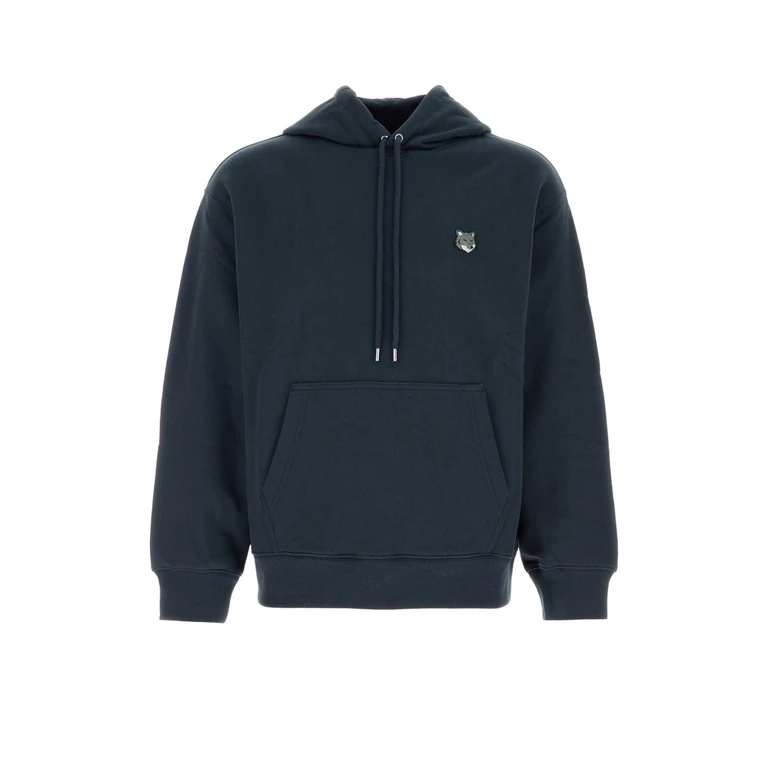 Maison Kitsune Dark Blue Cotton Sweatshirt Classicnavy // Rib = Felpe - Men
