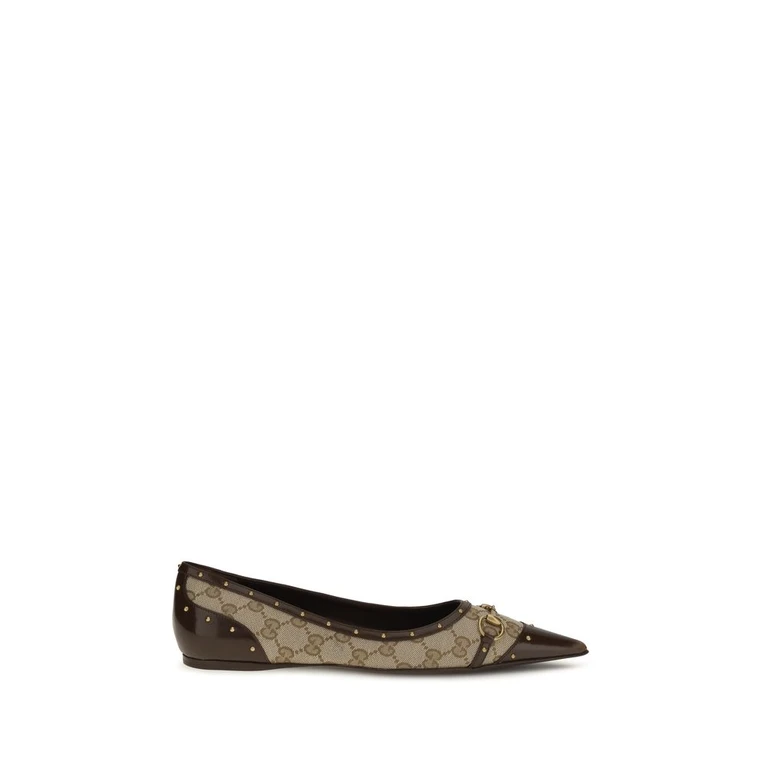 Beige Polyester Ballet Flats - Women