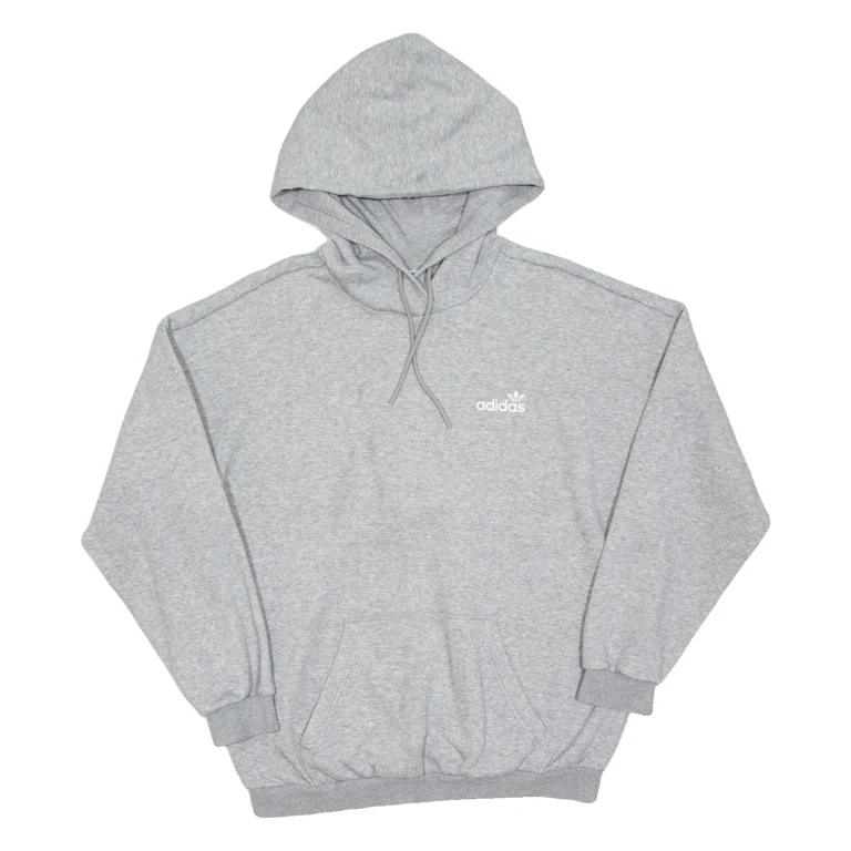 ADIDAS Womens Grey Hoodie UK 14