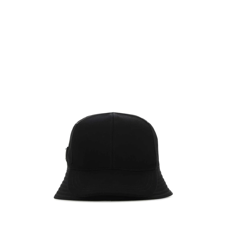 Prada Black Re-Nylon And Gabardine Hat F0002 Cappelli - Men