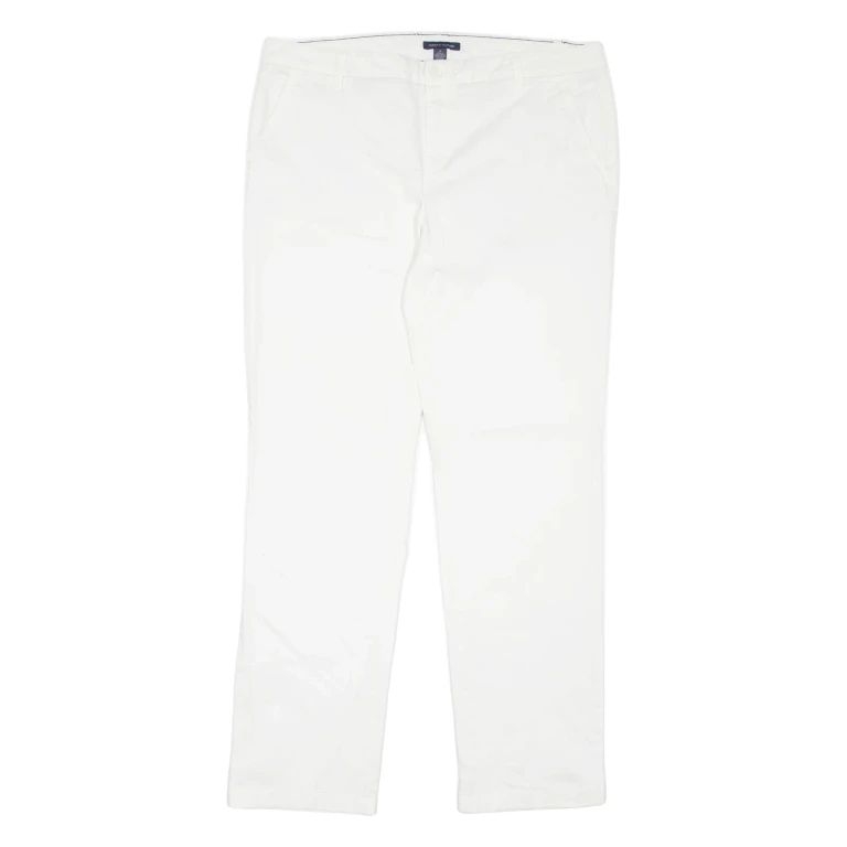 TOMMY HILFIGER Chino Womens Trousers White Regular Tapered W36 L31
