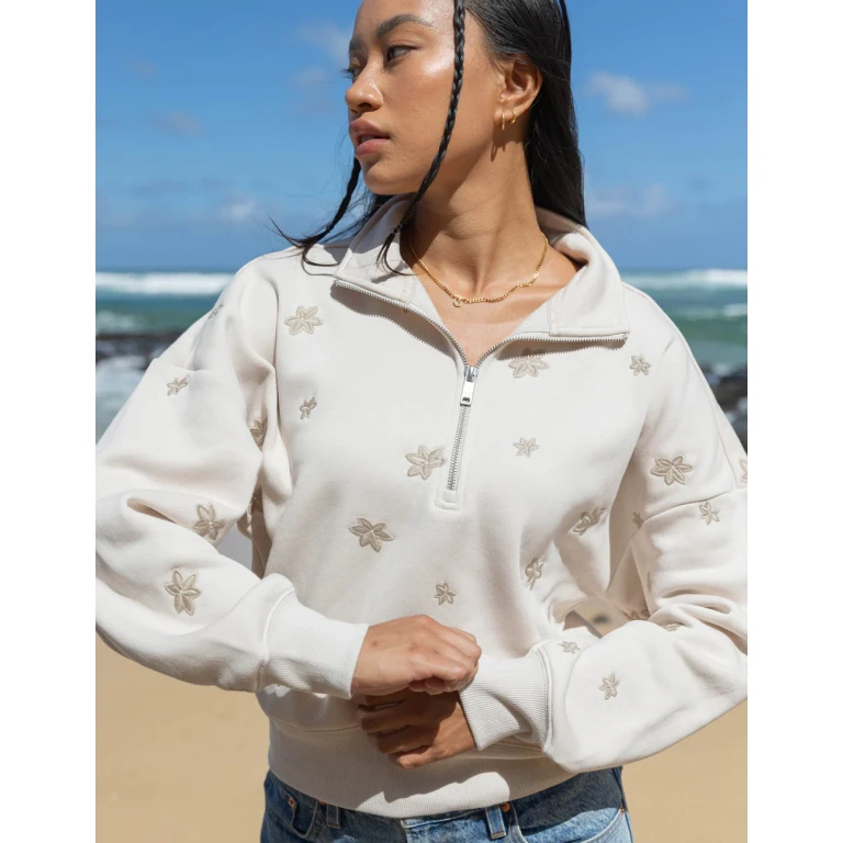 Floral Women's Half-Zip