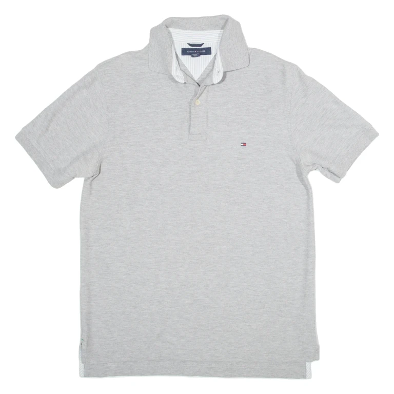 TOMMY HILFIGER Mens Polo Shirt Grey S