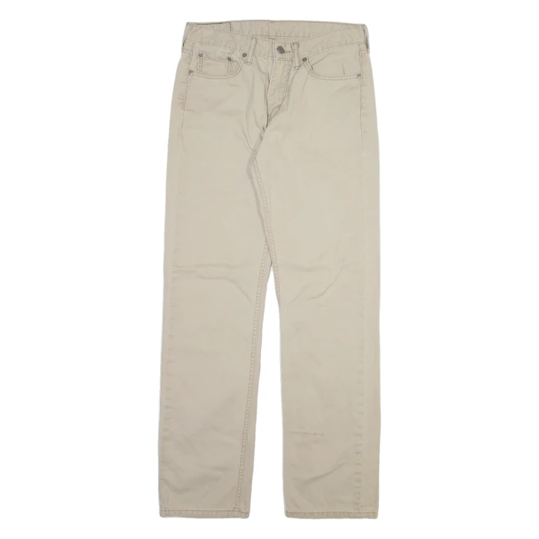 LEVI'S 514 Mens Trousers Beige Slim Straight W30 L32