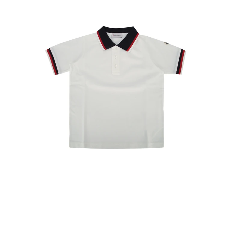 Moncler Jr Ss Polo Bluenavy Base Fabric: Cotton