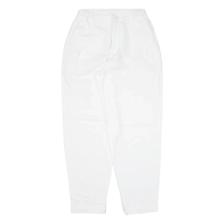 SKIN Womens Trousers White Relaxed Tapered W24 L27