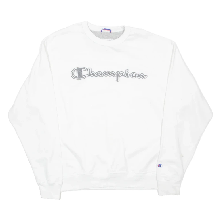 CHAMPION Mens Sweatshirt White L