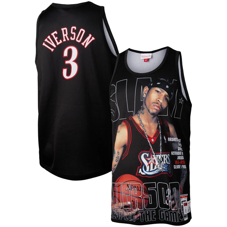 Men's Slam Sublimated Tank 76Ers Allen Iverson Tank Tops