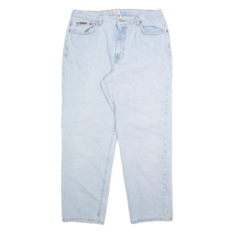 CALVIN KLEIN JEANS Womens Jeans Blue Relaxed Tapered W33 L29