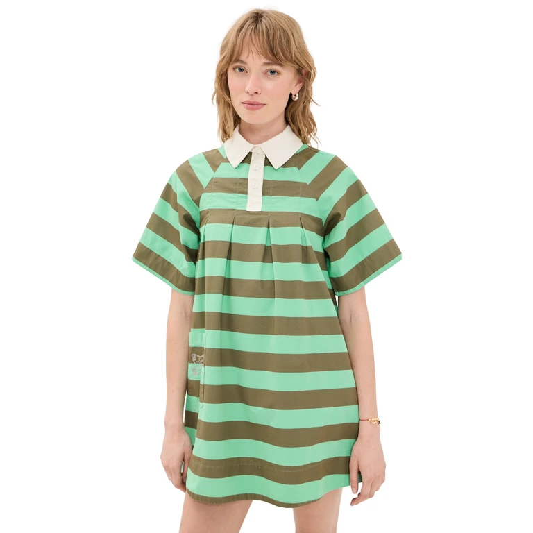 Damson Madder Maggie Mini Polo Dress Multi 6