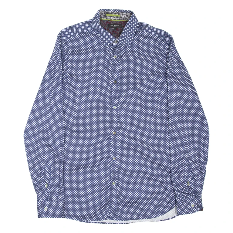 TED BAKER Mens Shirt Blue Long Sleeve M