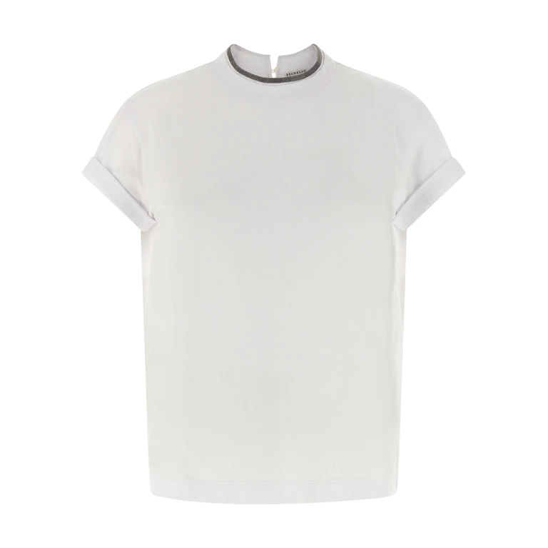 Brunello Cucinelli White Cotton T-Shirt - Women