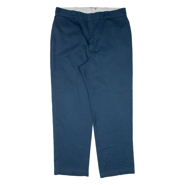 DICKIES Workwear Mens Trousers Blue Regular Straight W38 L30