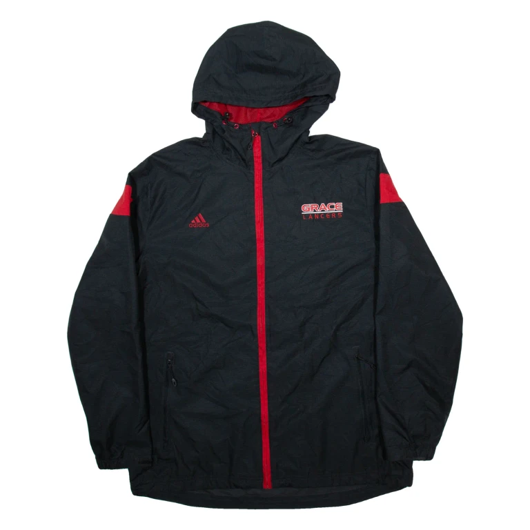 ADIDAS Grace Lancers Mens Track Jacket Black USA Hooded L