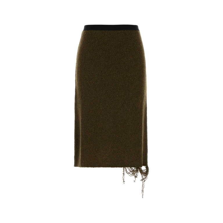 MM6 Maison Margiela Mud Wool Blend Skirt 727s Gonne - Women