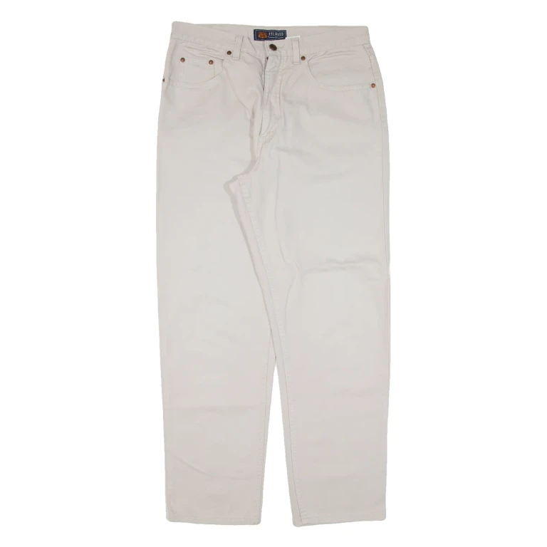 ROUTE 66 Mens Trousers Beige Relaxed Straight W32 L30