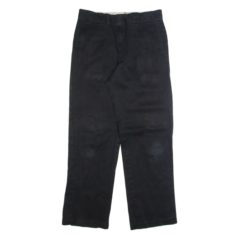 DICKIES Chino Mens Trousers Black Regular Straight W32 L30