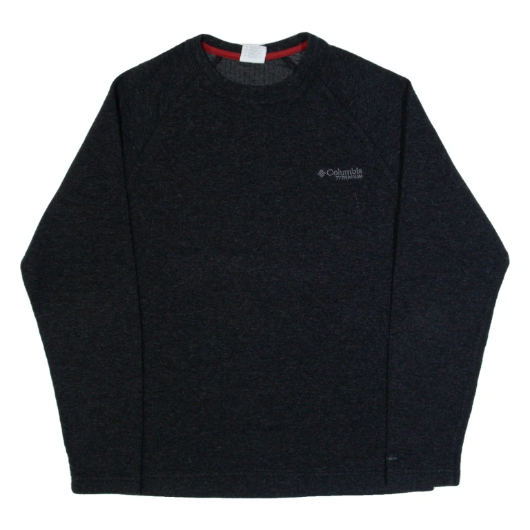 COLUMBIA Mens Jumper Grey Tight Knit Wool M
