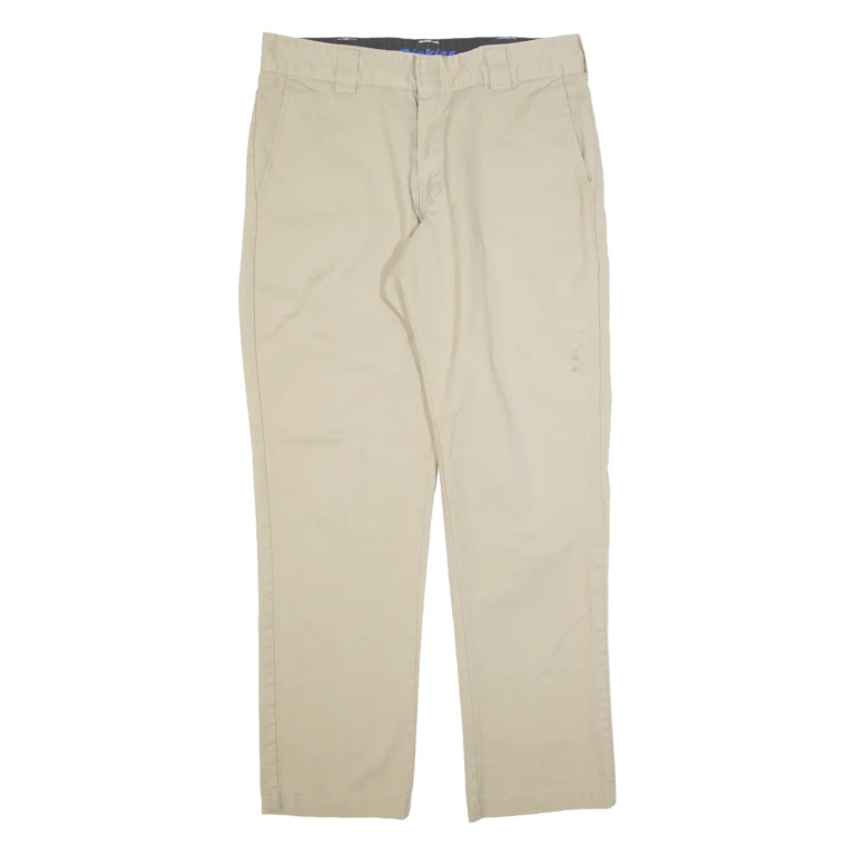 DICKIES Workwear Mens Trousers Beige Regular Straight W34 L30