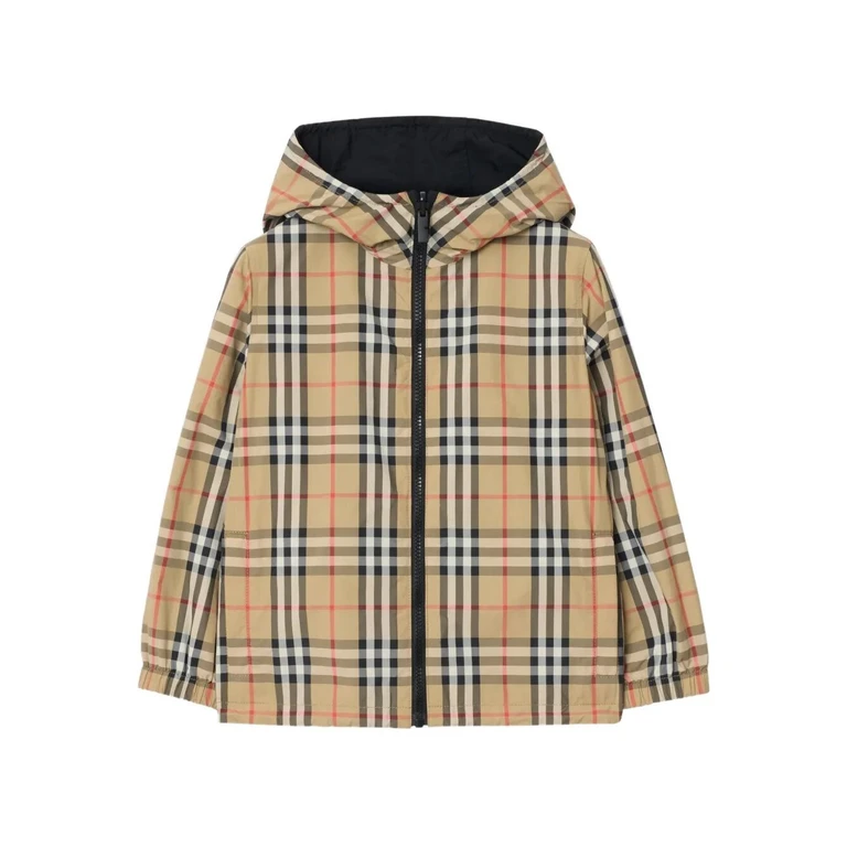 BURBERRY KIDS Giacca Check Rvs "Reece"