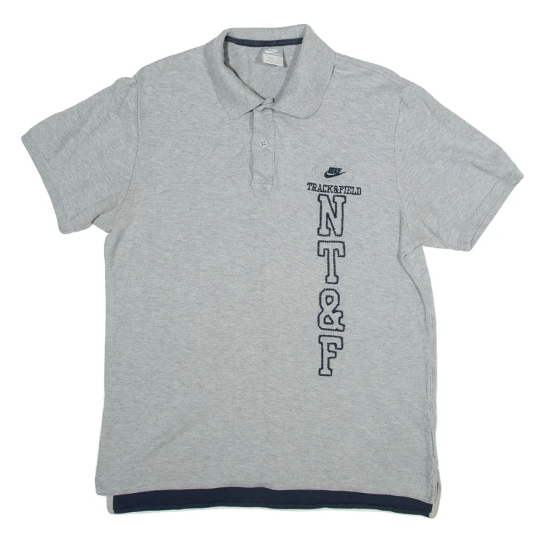 NIKE Mens Polo Shirt Grey L