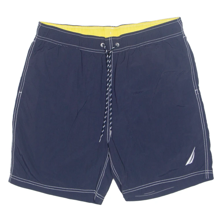 NAUTICA Mesh Lined Mens Swimming Shorts Blue Relaxed M W32